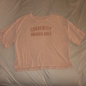 Mauve pink crop tee